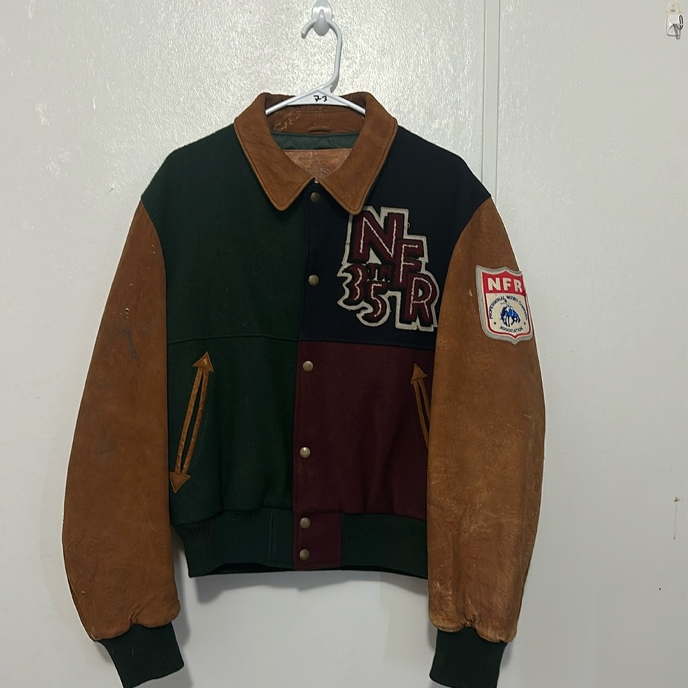 Vintage 1993 NFR color block jacket made in usa size Large